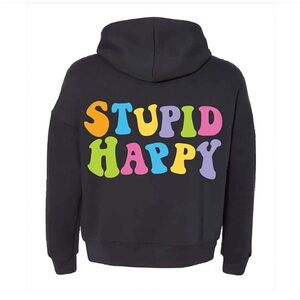Hangover Hoodies “Stupid Happy” Black Hoodie
